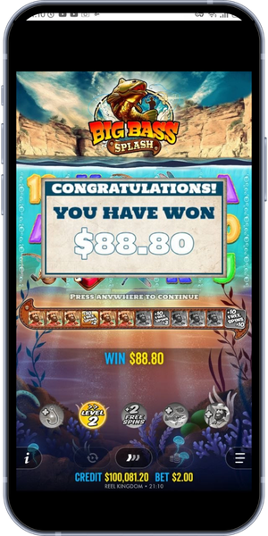 Big Bass Splash big win you have won