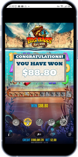 Big Bass Splash you have won